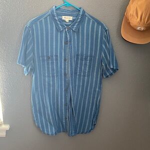 Madewell men’s blue stripe button up